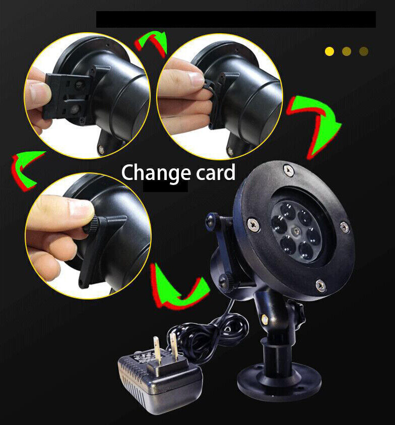 48 Pattern LED Christmas Projector Light - Snow Laser Landscape Lamp for Garden & Holiday Decor