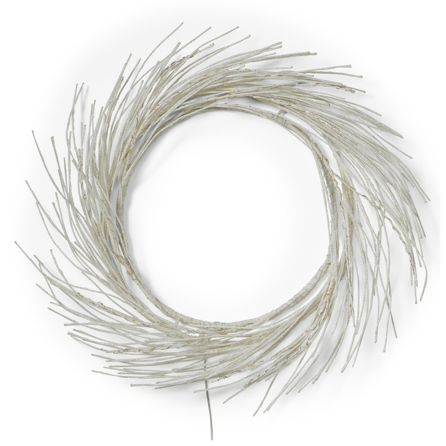 24” Lighted Paper Christmas Wreath – Warm White LEDs, Timer, Battery Operated | Elegant Holiday Wall or Door Deco