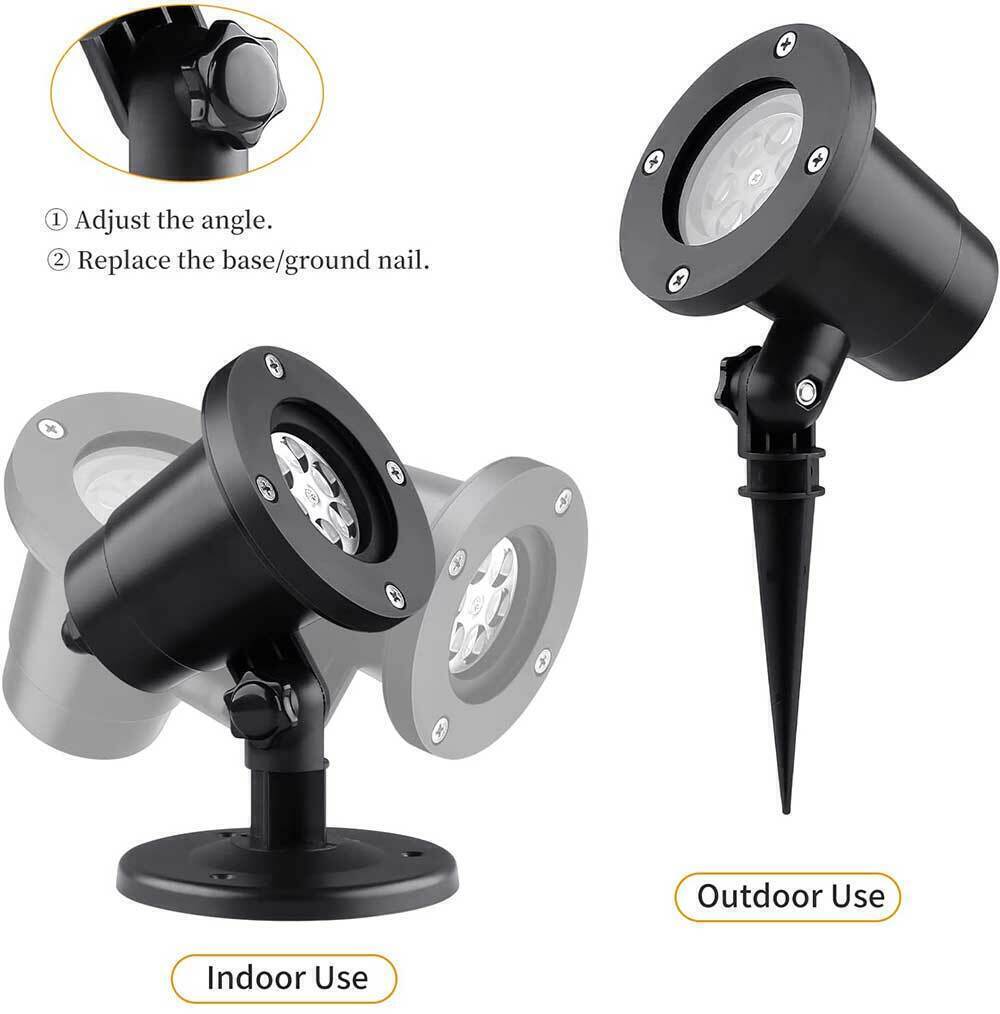 48 Pattern LED Christmas Projector Light - Snow Laser Landscape Lamp for Garden & Holiday Decor