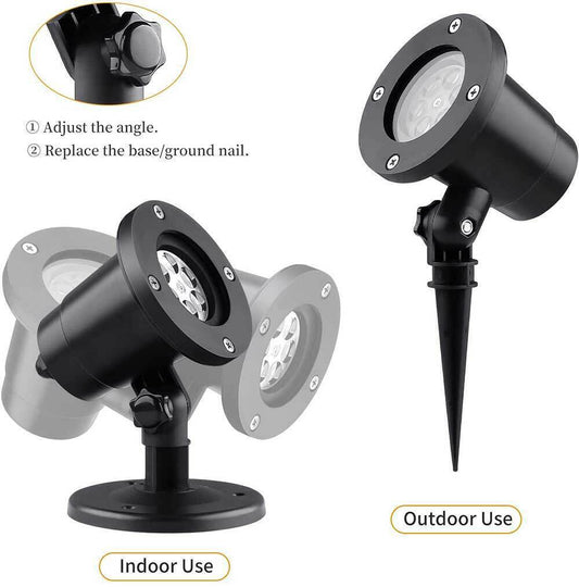 48 Pattern LED Christmas Projector Light - Snow Laser Landscape Lamp for Garden & Holiday Decor