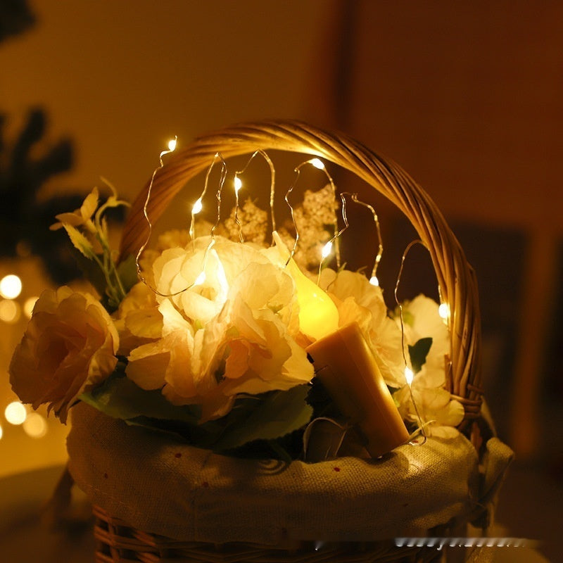 LED Wine Bottle String Lights - Candle Stopper with Flashing Strip for Festive Decor