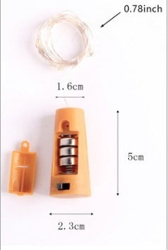 LED Wine Bottle String Lights - Candle Stopper with Flashing Strip for Festive Decor