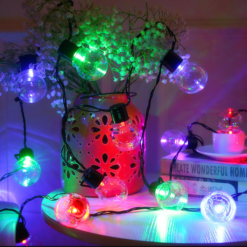 Connectable Outdoor LED Bulb String Lights - Warm Glow, Indoor & Covered Outdoor Use