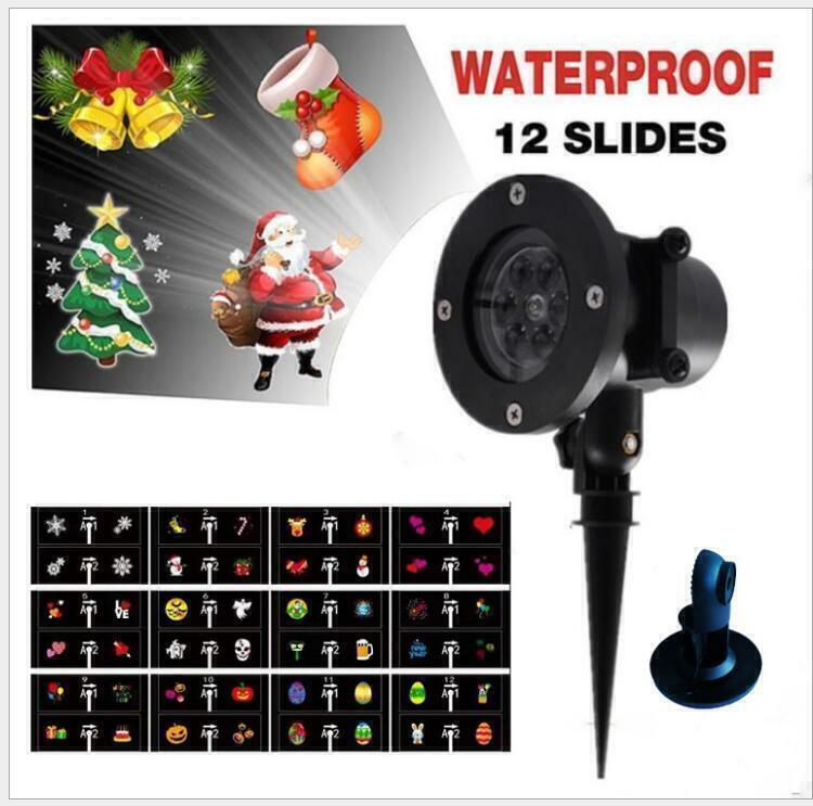 48 Pattern LED Christmas Projector Light - Snow Laser Landscape Lamp for Garden & Holiday Decor